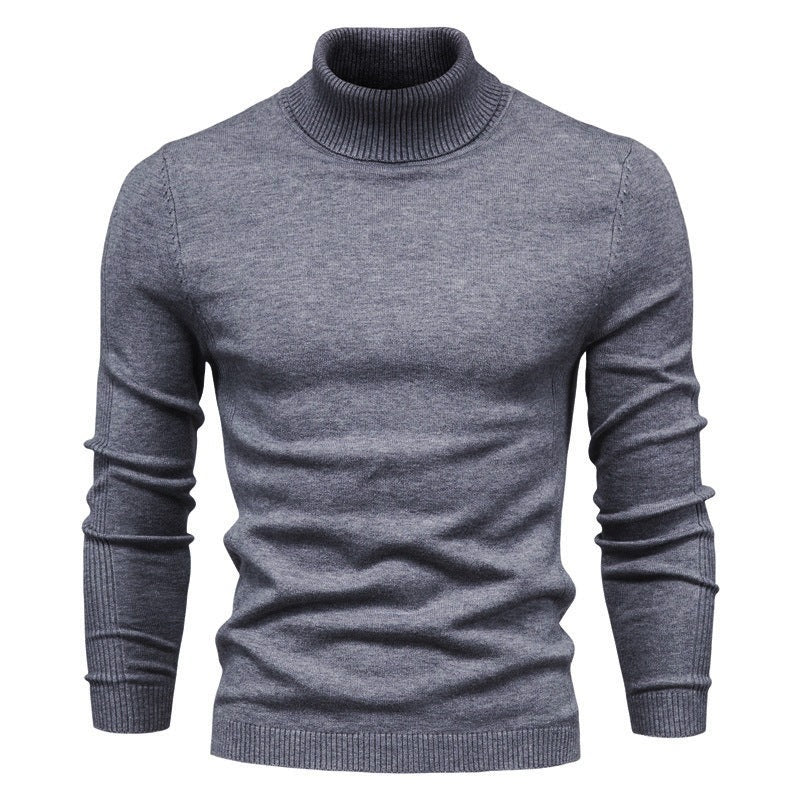 High Neck Men's Casual Knit Sweater