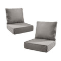 6' Thicker Outdoor Chair Cushion 2 Sets-24'x22'x6' Waterproof Patio Furniture Cushions with Removable Cover 28D High Density Sponge Filling Thicken Outdoor Patio Cushions-Gray