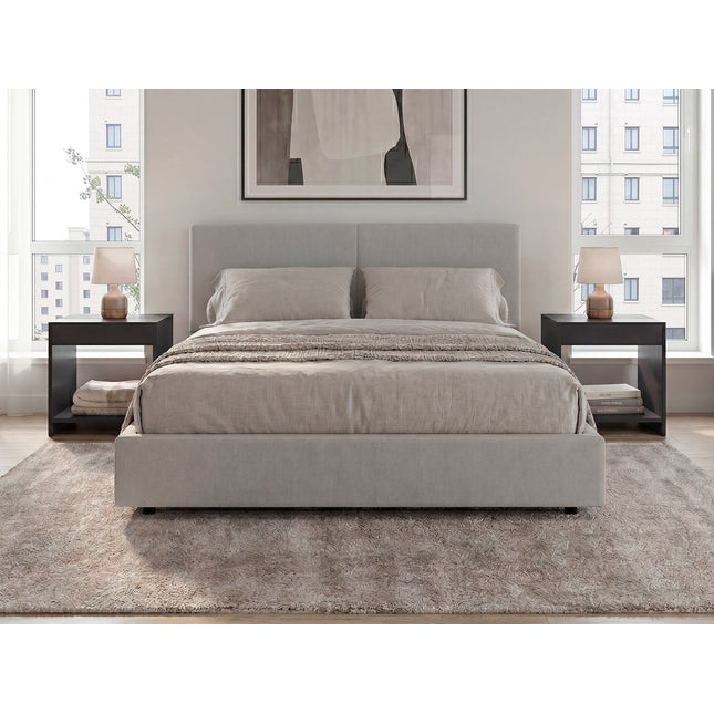 Chroma Nightstands Set of 2 Modern Minimalist Bedroom Tables Open Storage, Wenge