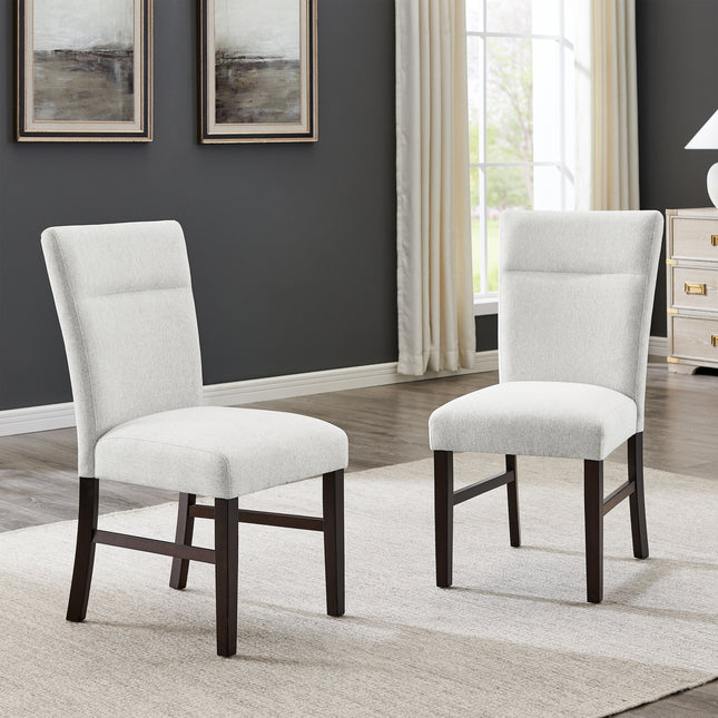 Madison Contemporary Upholstered Dining Chairs, Set of 2, Gray