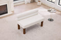 Upholstered Dining Bench, End of Bed, Entryway Bench, Boucle Ottoman for Dining Room, Bedroom, Living Room