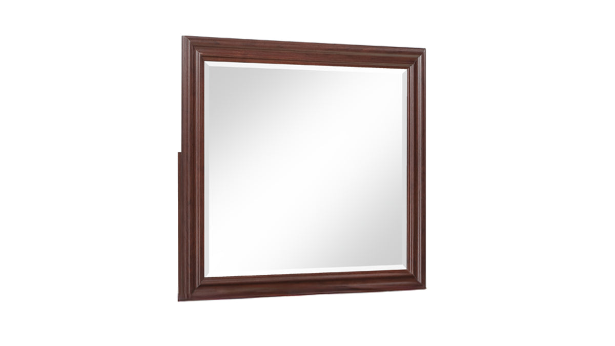 Boston Traditional Style Mirror made with wood in Walnut  (Includes Mirror Only - Dresser Not Included)