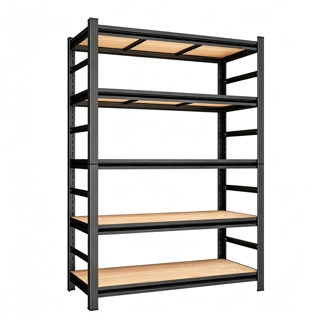 5‑Tier Metal Storage Shelving Unit, 2000 LBS Capacity, Adjustable‑Height Storage Rack, Ideal for Home, Laundry Room, Office, Warehouse, Kitchen, Supermarket and More