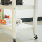 Kitchen Island & Kitchen Cart, Rubber Wood Top, Mobile Kitchen Island with Two Lockable Wheels, Simple Design for Easy Storing and Fetching, Two Drawers Give Unique Storage for Special Utensil. - Eloy Royal