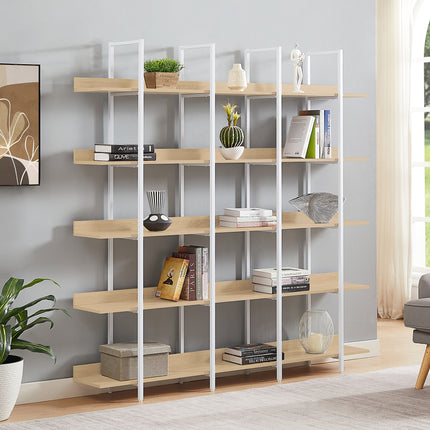5 Tier Bookcase Home Office Open Bookshelf