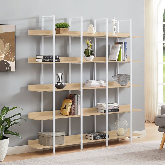 5 Tier Bookcase Home Office Open Bookshelf