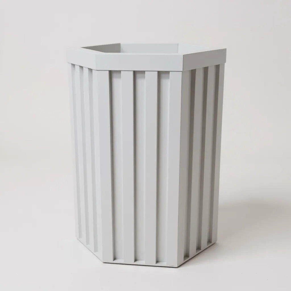 Hexagon Column Planter SM - White