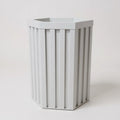 Hexagon Column Planter SM - White