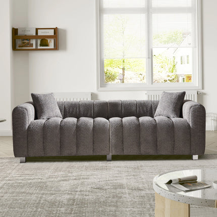 83.46 in in Premium Velvet Sofa 3-Seater Loveseat with Modern Bubble Upholstered