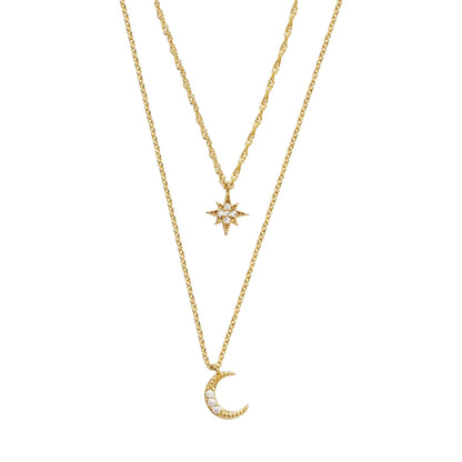 Astral Moon Double Necklace