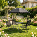 Outdoor Conversation Furniture Set,6 Piece Conversation Furniture Set,Dining Furniture Set(Not Including Umbrella Base)