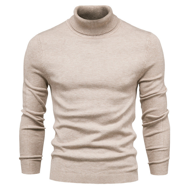 High Neck Men's Casual Knit Sweater