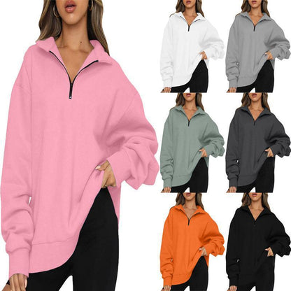 Casual Top Half Zipper Pullover