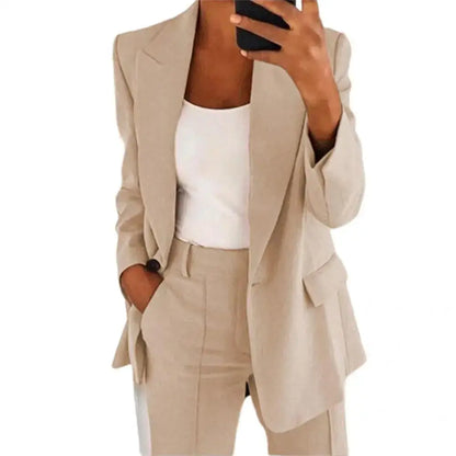 Solid Color Blazer Long Sleeve - Eloy Royal