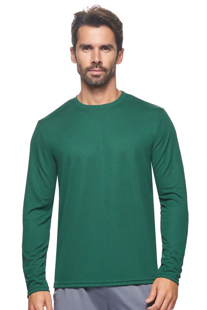 Men's Oxymesh™ Crewneck Long Sleeve Tech Tee FOREST GREEN M