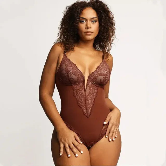 Lace V-Neck Shapewear - Eloy Royal