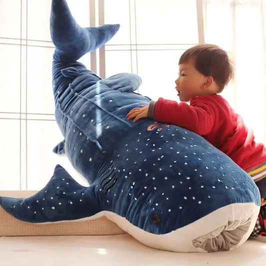 50/100cm New Style Blue Shark Plush Toys Big Fish Cloth Doll Whale Stuffed  Animals Children Birthday Gift - Eloy Royal