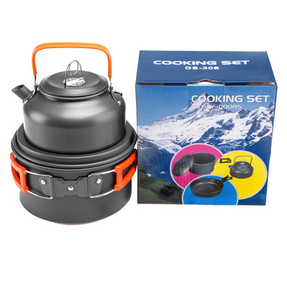 Outdoor Jacketed Kettle 2-3 Person Camping Teapot Tableware Suit - Eloy Royal