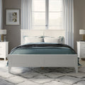 Modern White Solid Wood Full Platform Bed with Sturdy Wooden Slats Support,No Box Spring Needed (Old SKU:N701P301030K)