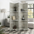 Privacy Screen Room Divider,Tall Wood Privacy Screen Room Divider with Folding Storage