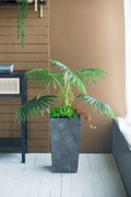 9.4x9.4x18.1' Cement Planter Large, Indoor Outdoor Garden Functional  Decor