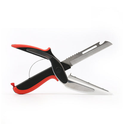 Stainless Steel Scissors Multifunctional Scissors Cutting Machine 2 In 1 Cutting Board Utility Knife - Eloy Royal