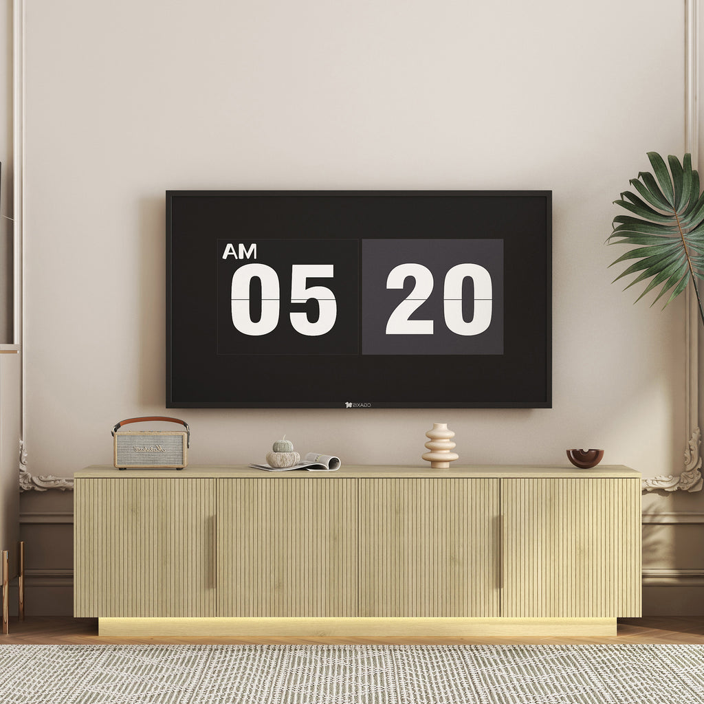 TV Stand  with 16 Color LEDs,68' Modern TV Stand,  TV Cabinet Entertainment Center for 55 60 65 Inch TV