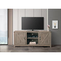 Farmhouse Style 59 in. Wood TV Stand Media Console with Paper Lamination, 2 Shelves, 2 Cabinet Entertainment Unit for TVs up to 55'-65', Taupe