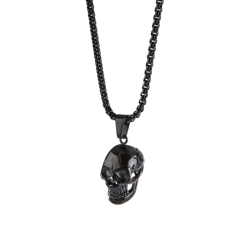 Halloween Skull Necklace Personality Punk Necklace Men Fashion Titanium Steel Accessories