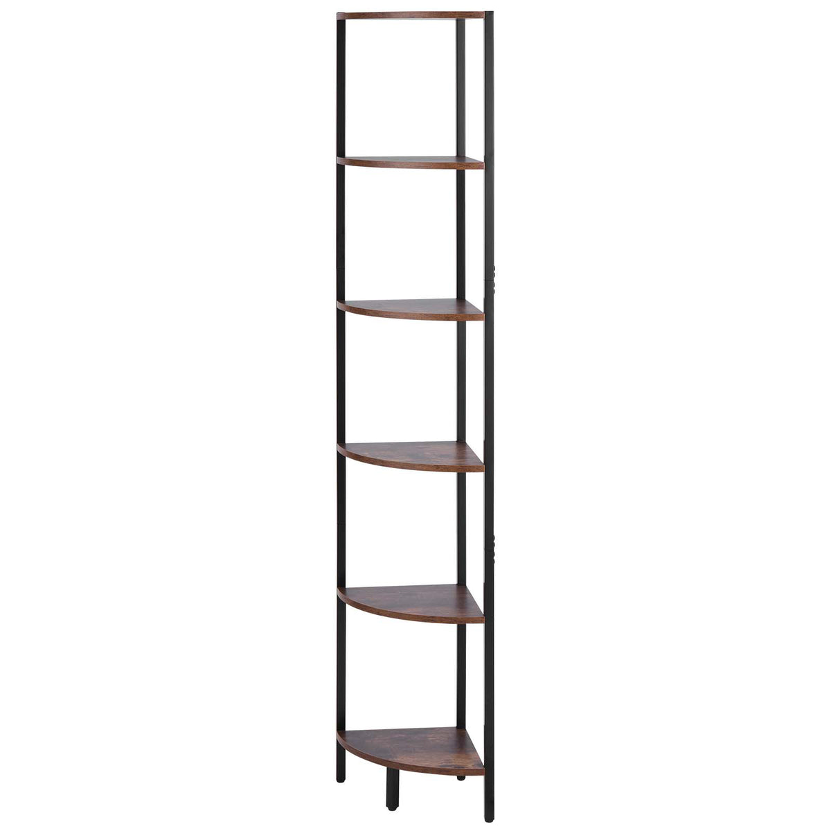 6 Tier Corner Shelf with LED Light, 68' Tall Corner Bookshelf with Storage Shelves for Collectibles, Display Shelf with Multi-color Lights Controlled Via RC/APP for Bedroom, Living Room, Office