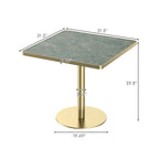 Square Modern Dinning Table 31.5 inches Bistro Table Tulip Table with Faux Marble top,Easy Assemble,Sturdy Metal Frame Diameter - Eloy Royal