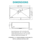 36 Inch Rose Gold Farmhouse Sink with Apron Front - Stainless Steel 16 Gauge Kitchen Sink in Rose Gold Finish - Eloy Royal