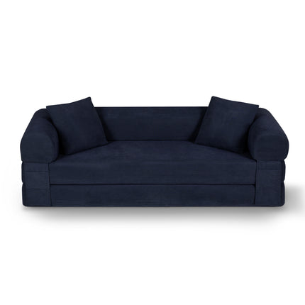 Convertible Sofa Bed Couch,80 Inch Boneless Couches for Living Room,Folding Sleeper Sofa Bed Queen with Storage,Corduroy Flod Out Couch Compressed Couch in a Box,Deep Blue