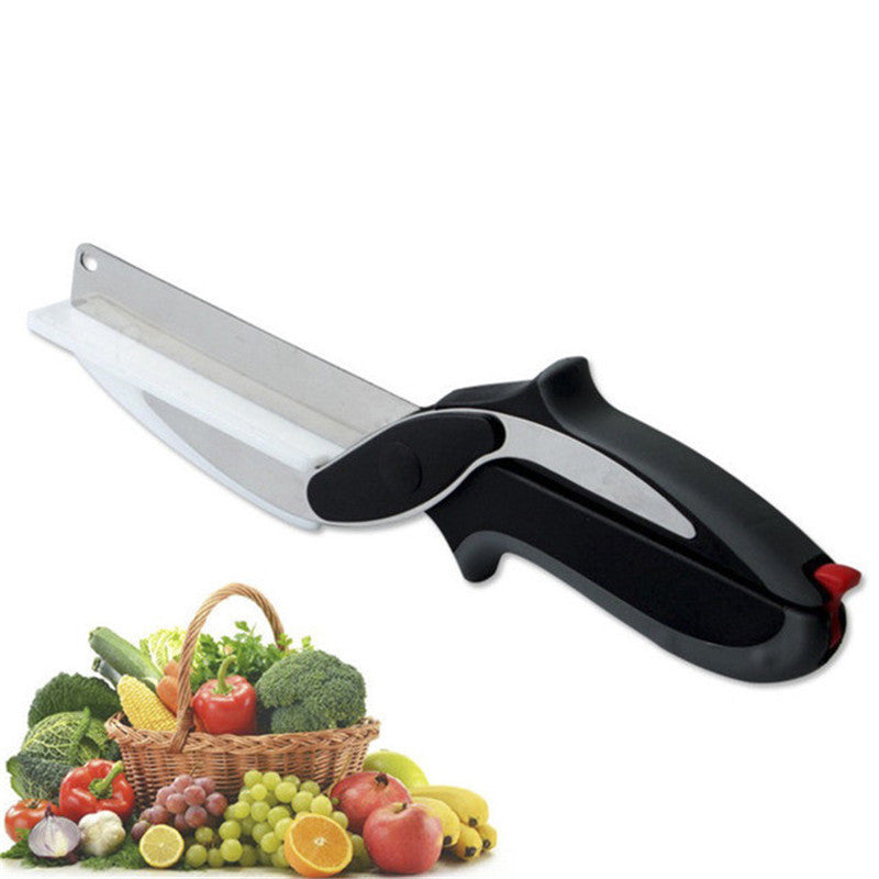 Stainless Steel Scissors Multifunctional Scissors Cutting Machine 2 In 1 Cutting Board Utility Knife - Eloy Royal