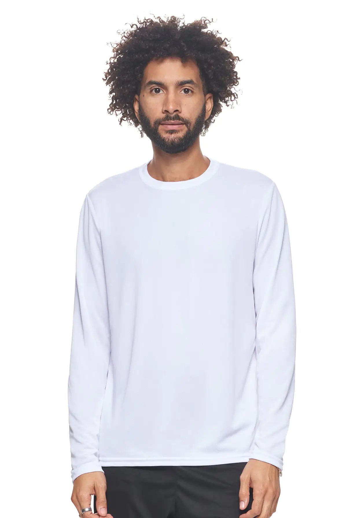 Men's Oxymesh™ Crewneck Long Sleeve Tech Tee WHITE M