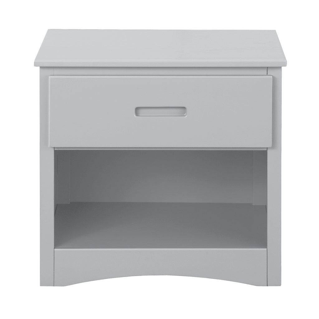 Nightstands Youth Engineered Wood Transitional Set of 2 Gray