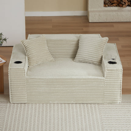 2Seater Sofa Boneless Couches,No Assembly Needed, Modern Sofa for Compact Living Rooms, Apartments, and Offices