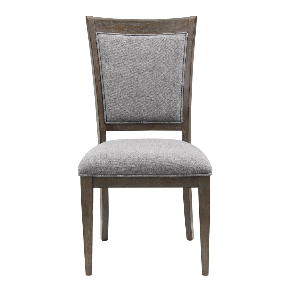 Side Chairs Dining Room Wood Veneer Transitional Set of 8 Gray