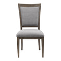 Side Chairs Dining Room Wood Veneer Transitional Set of 8 Gray