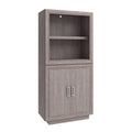 Stackable Base Cabinet & Bookcase Bundle, Medium grey finish