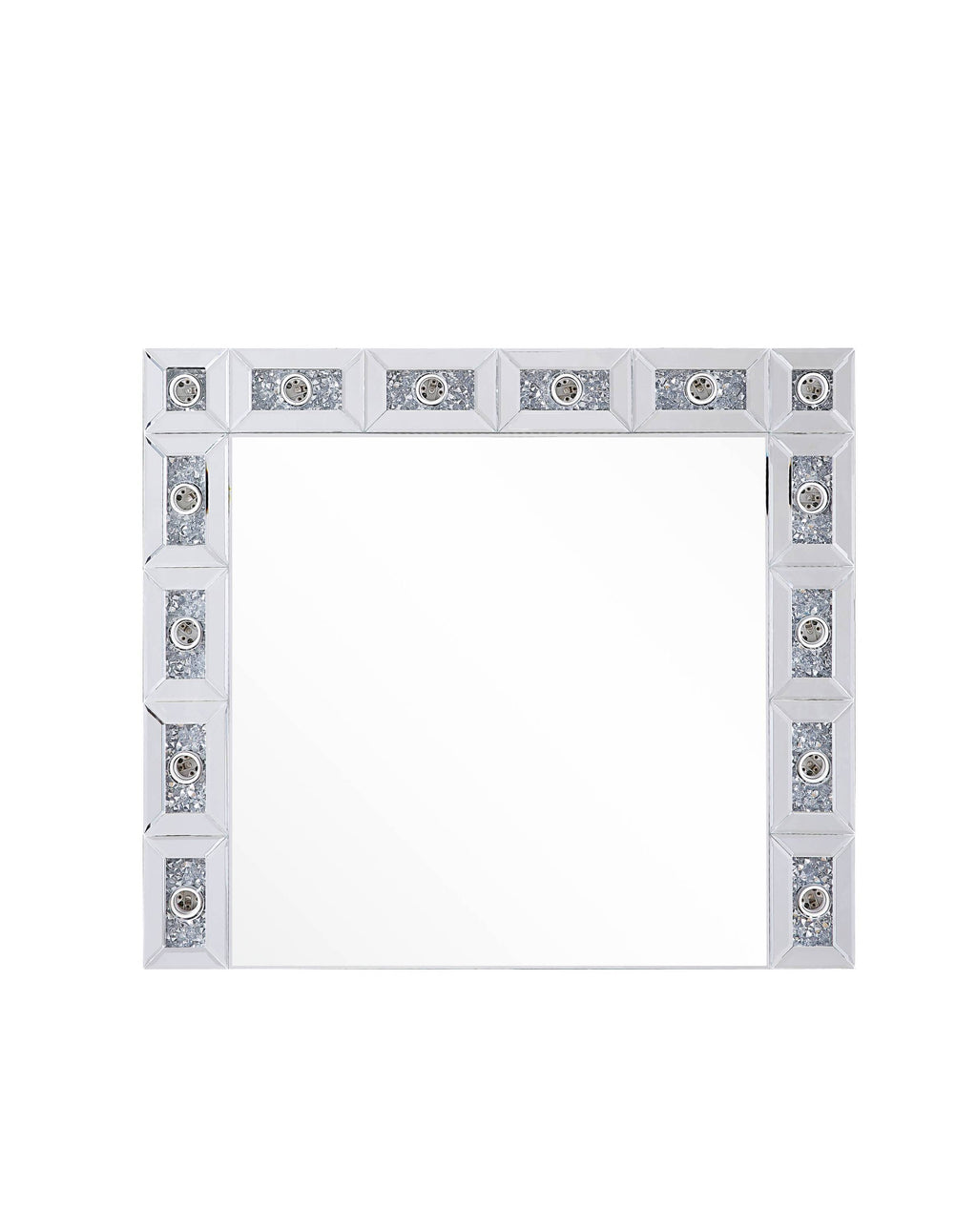 Noralie Mirrored & Faux Diamonds Accent Mirror (Assembled)