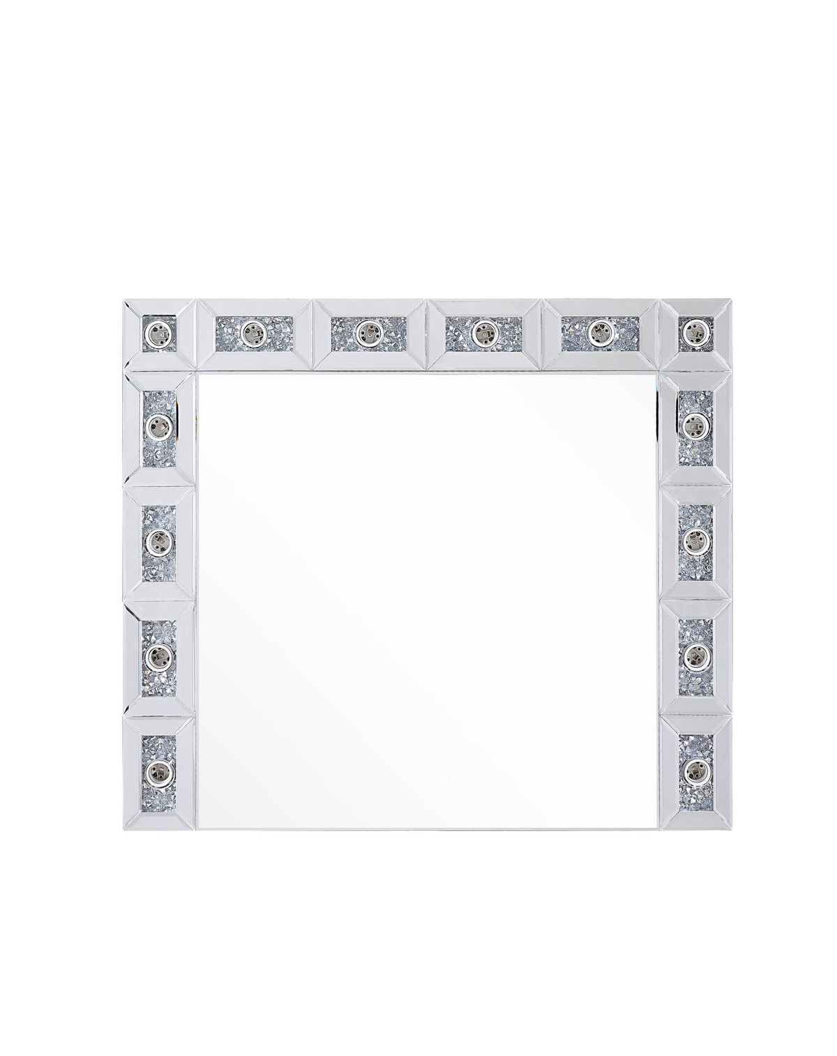 Noralie Mirrored & Faux Diamonds Accent Mirror (Assembled)
