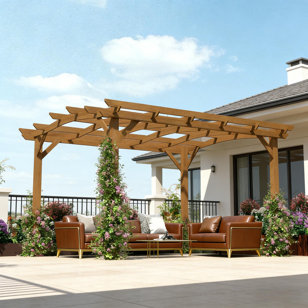 Arched Design Pergola,Outdoor Gazebo Grape Trellis