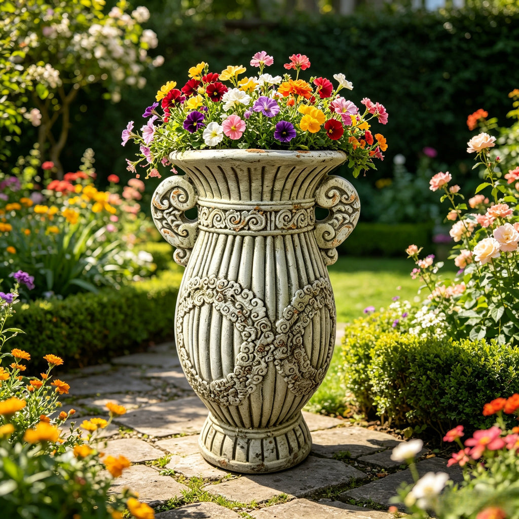 MGO Garden Planter, Garden decoration and planting,ColorMake Rust, Size12.20' 'X10.43'X20.98'