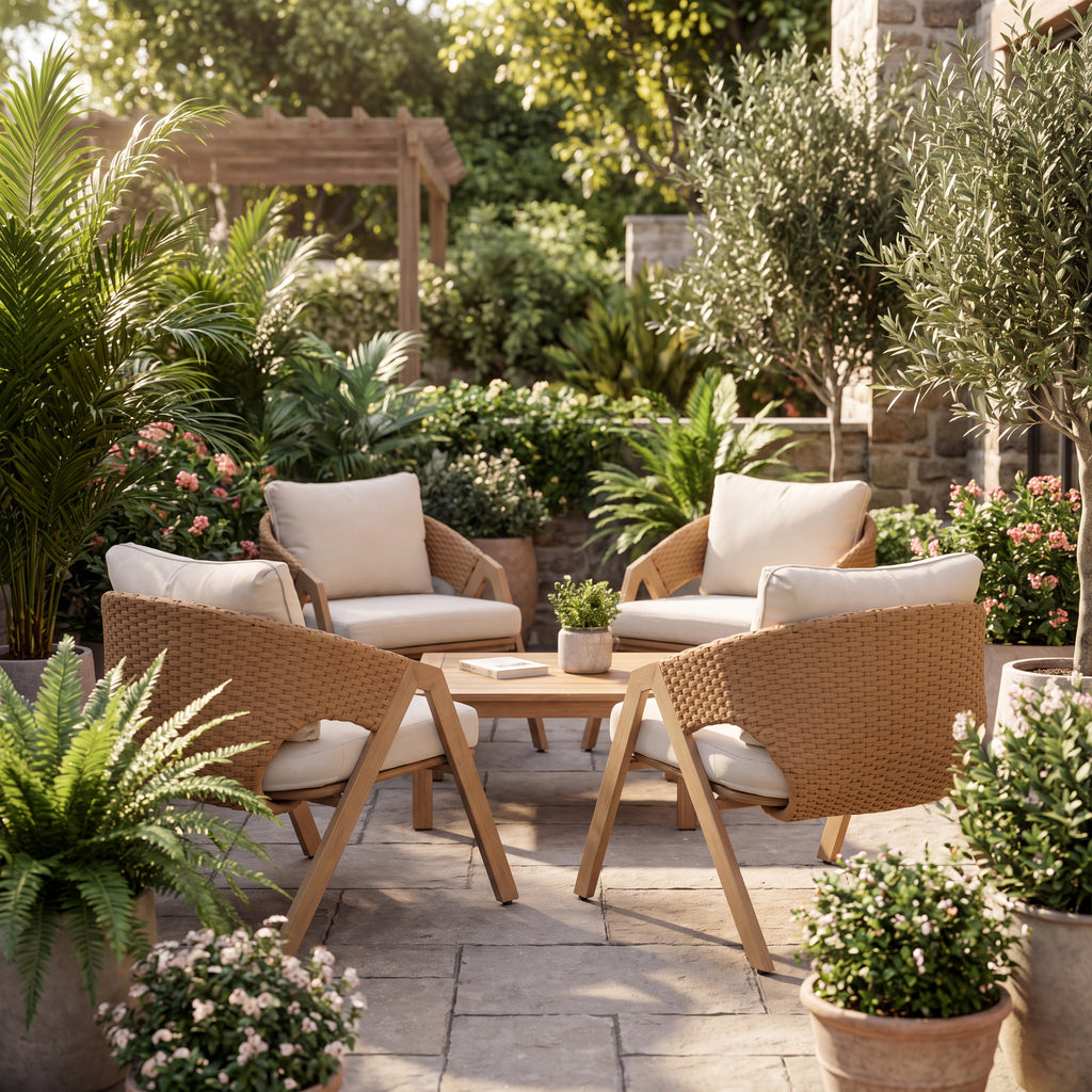 Patio Chair with Cushions (Set of 4)