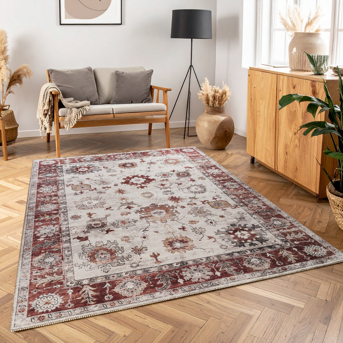 Oxford GC_NBL2015 Red 9 ft. 2 in. x 12 ft. 6 in. Area Rug