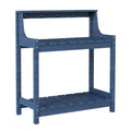 Potting Benches for Outside, HDPE Garden Potting Table All Weather, Outdoor Potting Table with Storage for Patio, Backyard, Garden, Blue