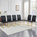 6-Pack - Heavy-duty chairs set: 2.1' thick cushion, iron frame, perfect for home or office. Classic colors, great value