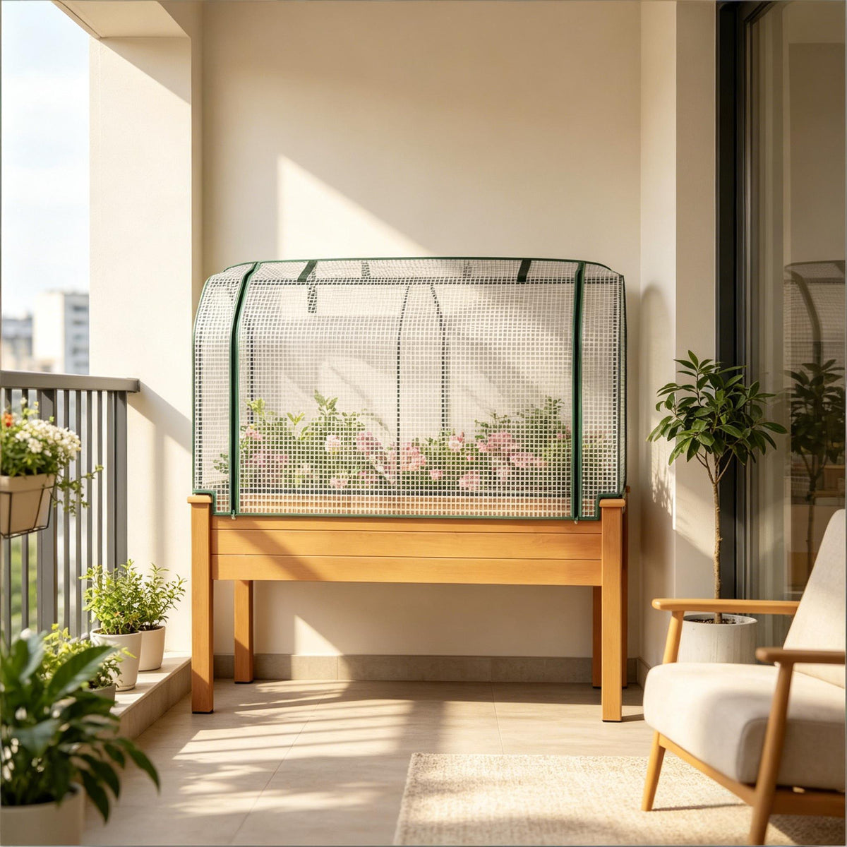 Outdoor Planter Box,Raised Garden Bed,Vegetables Planter Box