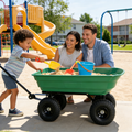 Folding car Poly Garden dump truck with steel frame, 10 inches. Pneumatic tire, 300 pound capacity, 75 liter truck body